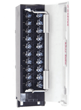 Rockwell 1756-TBNH ControlLogix 20 pin screw terminal block for I/O module with open cover.